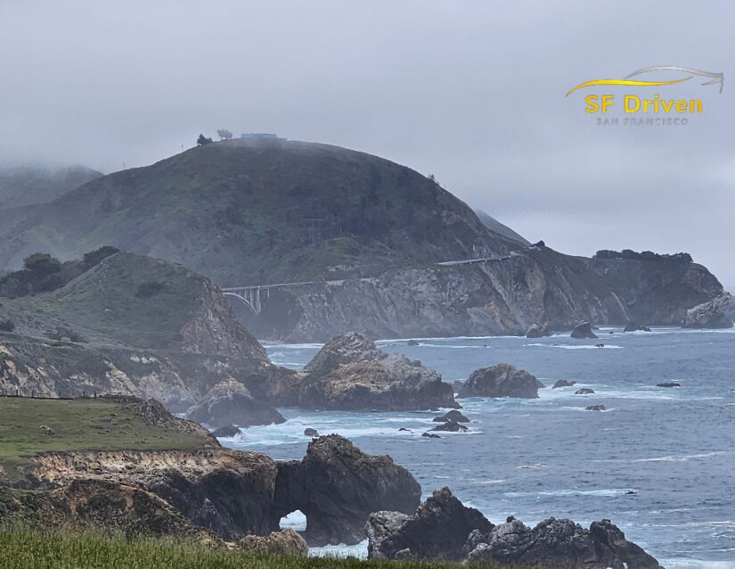 Luxury black car service for SFO to Big Sur transportation on the California coast