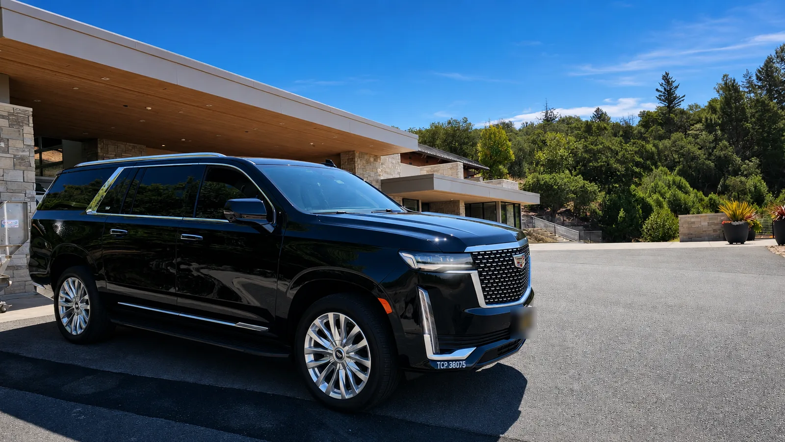 SFO to Sonoma car service with SFDRIVEN luxury SUV at a wine country resort